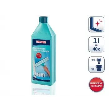 LEIFHEIT Stiklo ir langų valymo priemonės koncentratas 1L – Be dryžių formulė, užtenka 100L