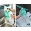 LEIFHEIT langų valymo siurblys Dry&Clean su 43 cm Click System rankena, elektrinis langų siurblys, baltas/turkio spalvos