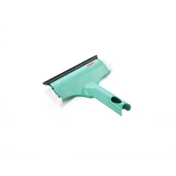 LEIFHEIT Langų ir rėmų valymo šluostė 3in1 Mini micro duo - 20 cm mikropluošto galvutė su integruotu valytuvu, suderinama su Click sistema