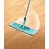 LEIFHEIT Clean Twist XL 42 cm itin minkšto mikropluošto plokščio mopo rinkinys su sukimosi gręžimo sistema ir teleskopine rankena, žalia/turkio spalvos