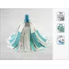 LEIFHEIT 3in1 Power Mop su Clean Twist Spin technologija, teleskopine rankena, 20L kibiru, mikropluošto galvute, turkio/baltos spalvos