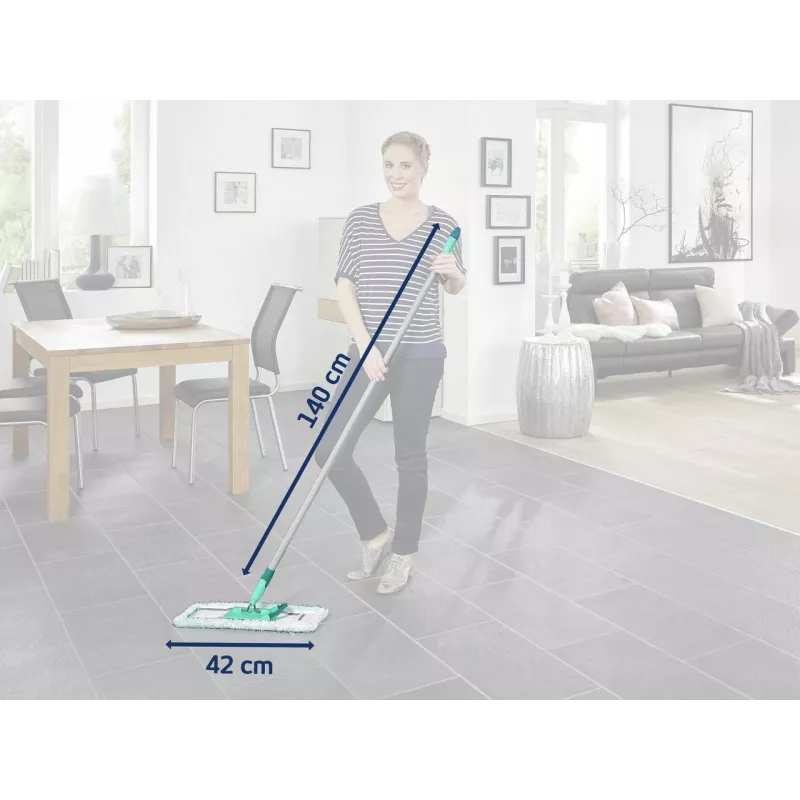 LEIFHEIT Profi XL Micro Duo grindų valymo šluostė su plienine rankena, 42 cm