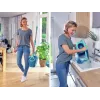 LEIFHEIT grindų valymo rinkinys su besisukančia diskine šluoste Ergo ir Power Cleaner 1L