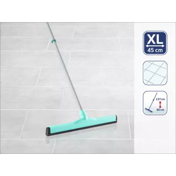 LEIFHEIT Classic Aqua Collect grindų šluostė su teleskopiniu kotu, 45 cm, žalia/balta