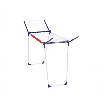 LEIFHEIT Pegasus 160 Solid Slim skalbinių džiovinimo stovas 16m, sulankstomas, milteliniu būdu padengtas plienas, vidaus/lauko, juodas