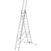 Hailo Master S120 Pro aliuminis saugos laiptelis, 3 pakopų, 150 kg apkrova, sulankstomas, su daugiafunkciu padėklu