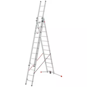 Hailo Master S120 Pro aliuminis saugos laiptelis, 3 pakopų, 150 kg apkrova, sulankstomas, su daugiafunkciu padėklu