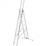 Hailo Master S120 Pro aliuminis saugos laiptelis, 3 pakopų, 150 kg apkrova, sulankstomas, su daugiafunkciu padėklu
