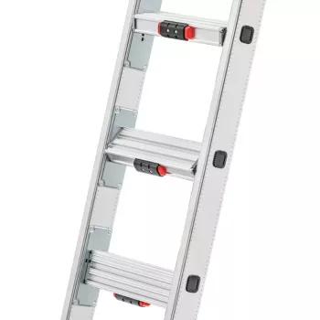 Hailo Master S120 Pro aliuminis saugos laiptelis, 3 pakopų, 150 kg apkrova, sulankstomas, su daugiafunkciu padėklu