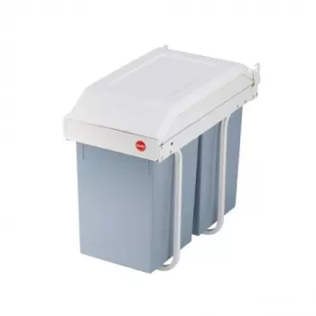 HAILO Multi-Box Duo L įleidžiama šiukšliadėžė, 2x14L, balta