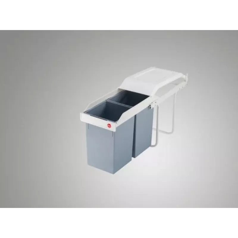HAILO Multi-Box Duo L įleidžiama šiukšliadėžė, 2x14L, balta