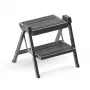 HAILO Sulankstomas laiptelis StepFix / Plienas / 2 pakopos / Juodas