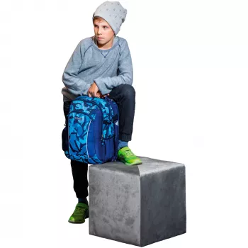 Herlitz Ultimate mokyklinė kuprinė 24L 50043057, Camo Blue