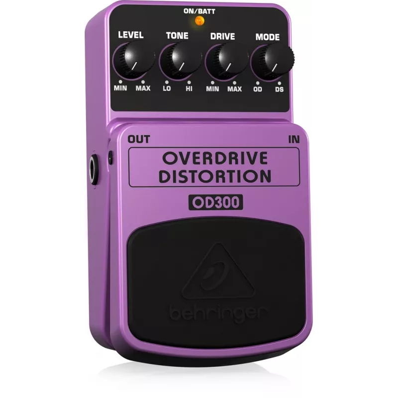 Behringer OD300 Overdrive/Distortion efektų pedalas violetinės, juodos spalvos