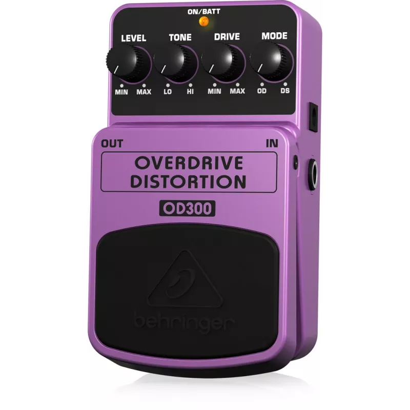 Behringer OD300 Overdrive/Distortion efektų pedalas violetinės, juodos spalvos