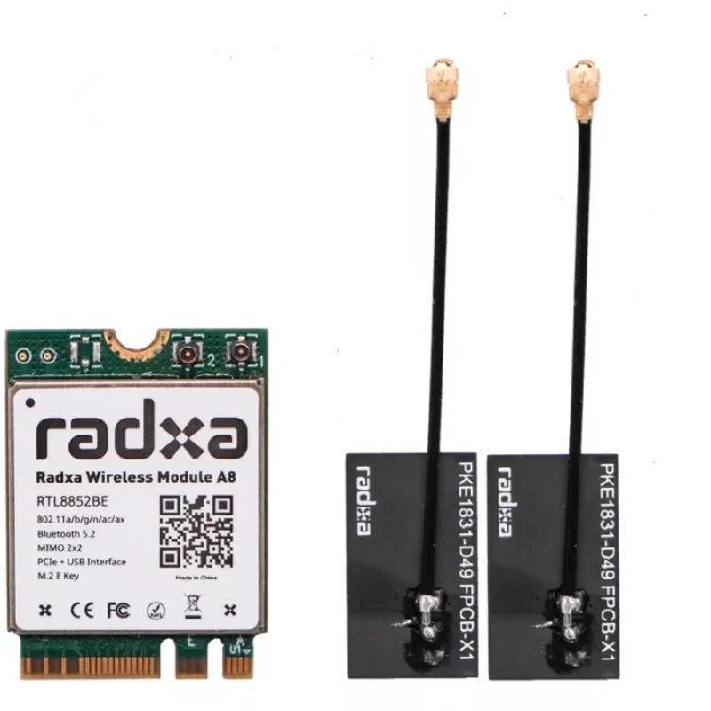 RADXA RA007-A8 M.2 WiFi 6 ir Bluetooth 5.2 belaidis modulis (Intel AX200)