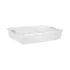 keeeper Leo dėžė laikymui po lova su dangčiu ir ratukais, 53 L, permatoma, 77 x 58 x 16 cm
