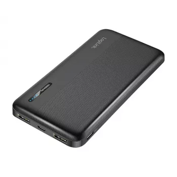 LogiLink PA0338RF 10000 mAh nešiojamas įkroviklis su USB-C PD ir Quick Charge 3.0, juodas