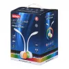 Activejet AJE-RAINBOW 2 LED stalinė lempa su RGB pagrindu, lanksčia ranka, reguliuojamu ryškumu, jutiklinis valdymas, 7W pagrindinė šviesa, 350lm, 2800K-6500K, juoda