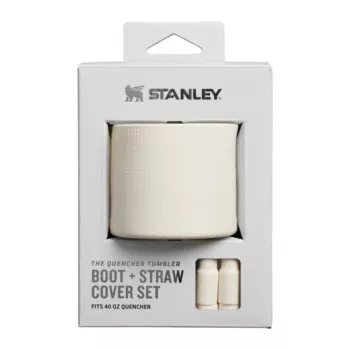 STANLEY The Quencher apsauginis silikoninis dangtelis ir šiaudelio antgalis, apsauginiai silikoniniai priedai 1,18 l termo puodeliui, šviesiai kreminės spalvos