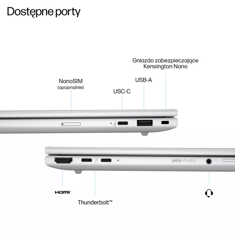 HP EliteBook 8 G1i 14 inch WUXGA Intel Core Ultra 7 255U 24GB RAM 512GB SSD Windows 11 Pro sidabrinis verslo nešiojamasis kompiuteris