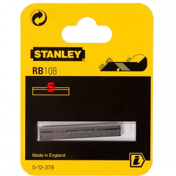 STANLEY atsarginiai obliuotojo peiliukai RB10 ir RB5, tiesus ašmenys, 10 vnt., SK5 plienas, 44 mm plotis