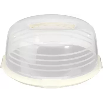 CURVER Apvali pyragų transportavimo dėžė Ø34,7x15,6 cm Kreminė