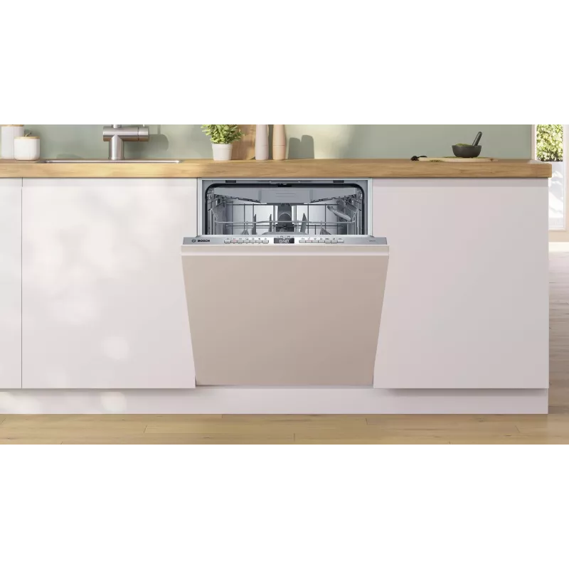 BOSCH SMH4HVX11E įmontuojama visiškai integruota indaplovė, 60 cm, 13 vietų, Wi-Fi, EcoSilence Drive, 44 dB, energijos klasė C, VarioHinge