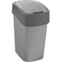 CURVER Flip Bin 9L šiukšlių kibiras sidabrinis/pilkas