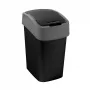 CURVER Flip Bin 9L šiukšliadėžė juoda/sidabrinė