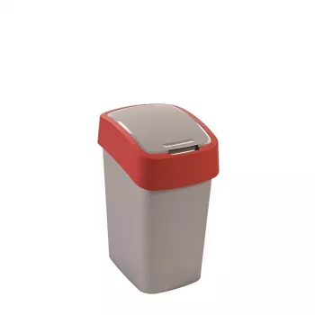 CURVER Flip Bin 25L šiukšlių kibirą Sidabrinis/Raudonas