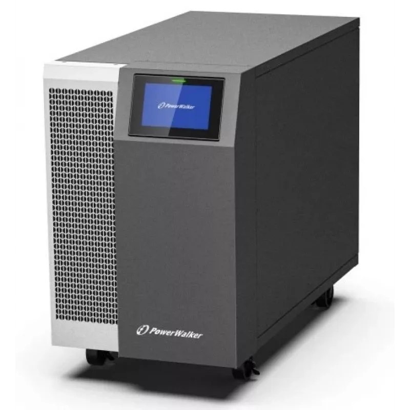 PowerWalker VFI 30K TAP PF1 3/3 BE Online dvigubos konversijos UPS, 30kVA/30kW, 3 fazių įėjimas/išėjimas, Tower, išorinės baterijos