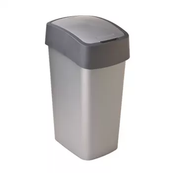 CURVER Flip Bin 45L šiukšlių kibiras sidabrinis/pilkas