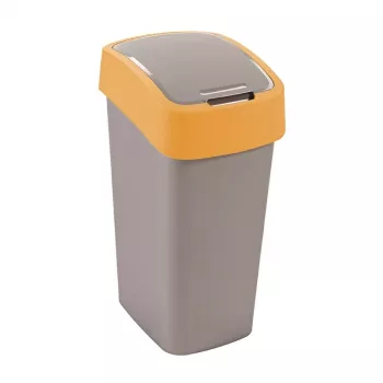 CURVER Flip Bin 45L šiukšlių dėžė sidabrinė/geltona