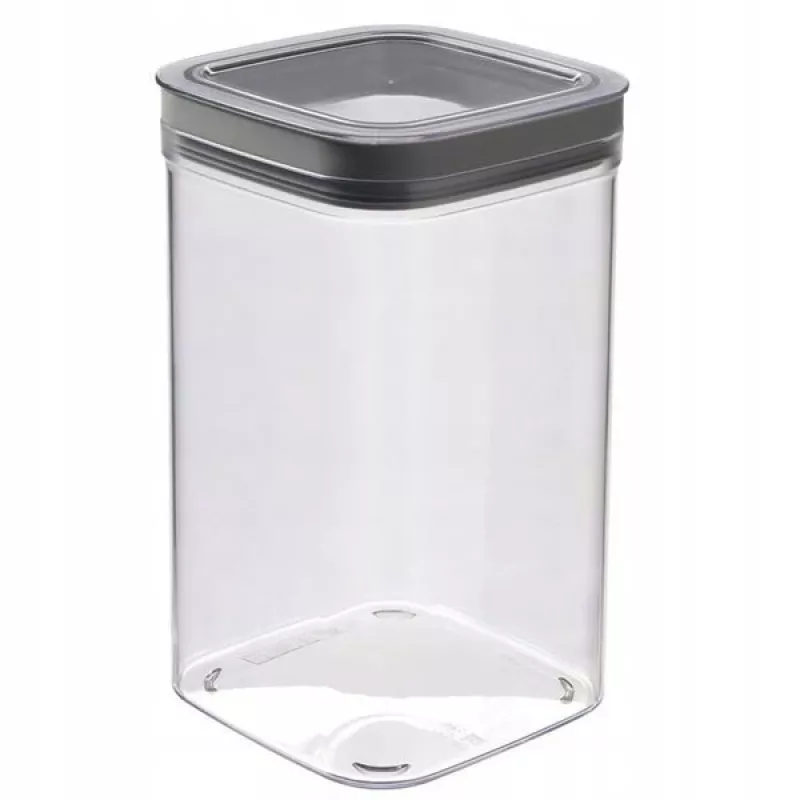 CURVER Dry Cube kvadratinis maisto laikymo indas 2,3L permatomas/pilkas