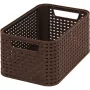 CURVER KIS Style S dėžė laikymui 7,2L tamsiai ruda pintos rotango imitacijos 28,5x19,4x13cm