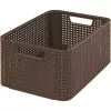 Curver Style Box M 38,6 x 28,7 x 17 cm tamsiai ruda laikymo dėžė su dangčiu