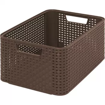 Curver Style Box M 38,6 x 28,7 x 17 cm tamsiai ruda laikymo dėžė su dangčiu