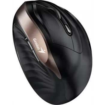UNITEK Genius Ergo 8250S belaidė ergonominė pelė juoda-auksinė 1600DPI
