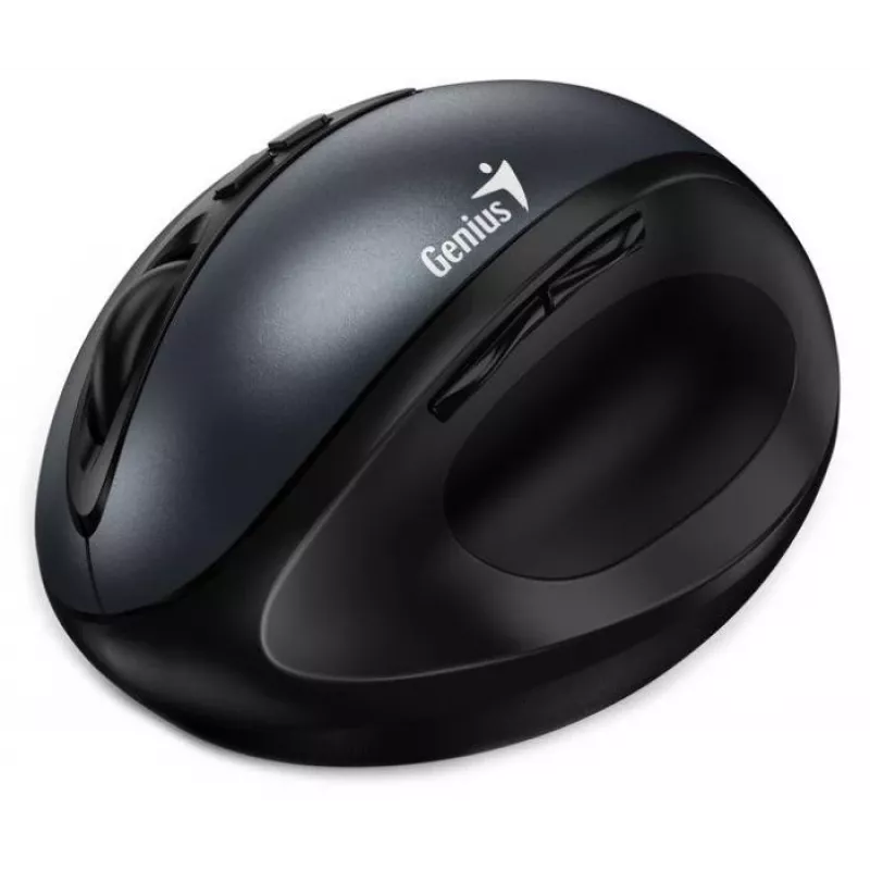 UNITEK Genius Ergo 8300S belaidė ergonominė pelė, 1600 DPI, juoda/pilka
