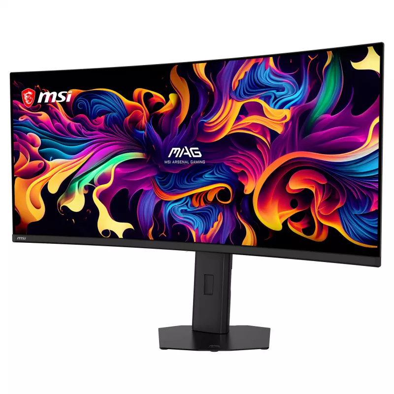 MSI 34 colių QD-OLED UWQHD 280Hz lenktas žaidimų monitorius (9S6-3DE39T-003)
