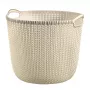 Curver Knit L apvalus skalbinių krepšys 30L baltas 40x39x33cm