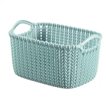 CURVER Basket Knit XS stačiakampė 3L laikymo pintinė mėlyna 25x18x14cm