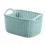 CURVER Basket Knit XS stačiakampė 3L laikymo pintinė mėlyna 25x18x14cm