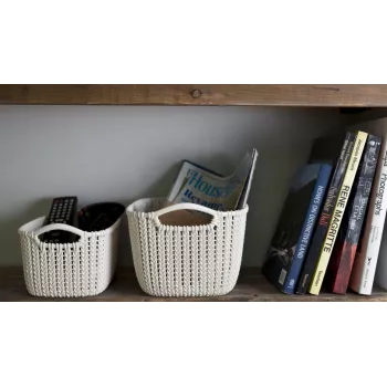 CURVER Basket Knit XS stačiakampė 3L laikymo pintinė mėlyna 25x18x14cm