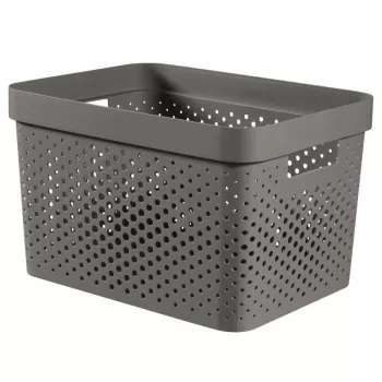 CURVER Infinity perdirbta dėžė 17L 36x27x22cm tamsiai pilka