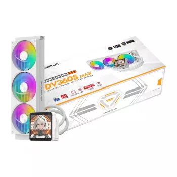 DarkFlash DV360S MAX baltas 360mm ARGB AIO skysčio aušintuvas CPU