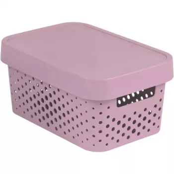 CURVER Infinity Recycled 4,5L rausva laikymo dėžė 27x19x12cm