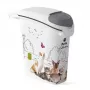 CURVER Petlife hermetiškas augintinių maisto laikymo konteineris 23L šunims ir katėms, 10kg sauso maisto, be BPA plastikas, spaudžiamas dangtis, pilkas