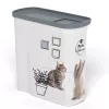 CURVER Pet Life šunų ir kačių maisto laikymo konteineris 2L, hermetiškas, permatomas su įvairiaspalviu dangteliu